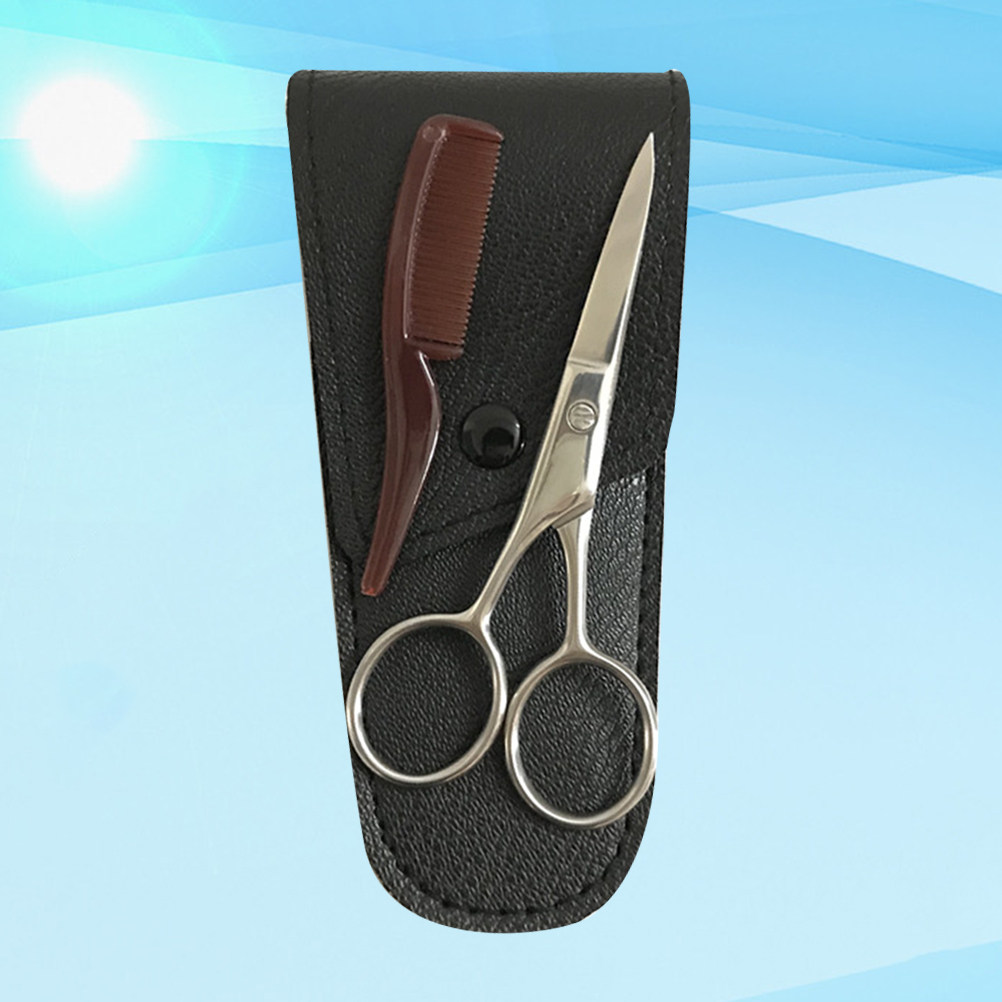 Men'S Grooming Eyebrow Trimming - 1Set Professional Stainless Steel Beard Trimming