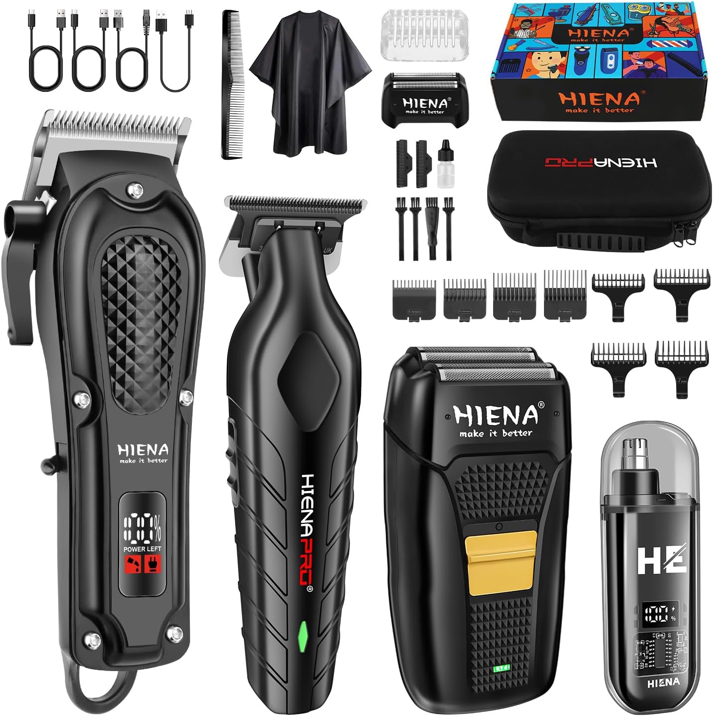 Men'S Grooming Set Gift - Professional Cordless Hair Clipper Set for