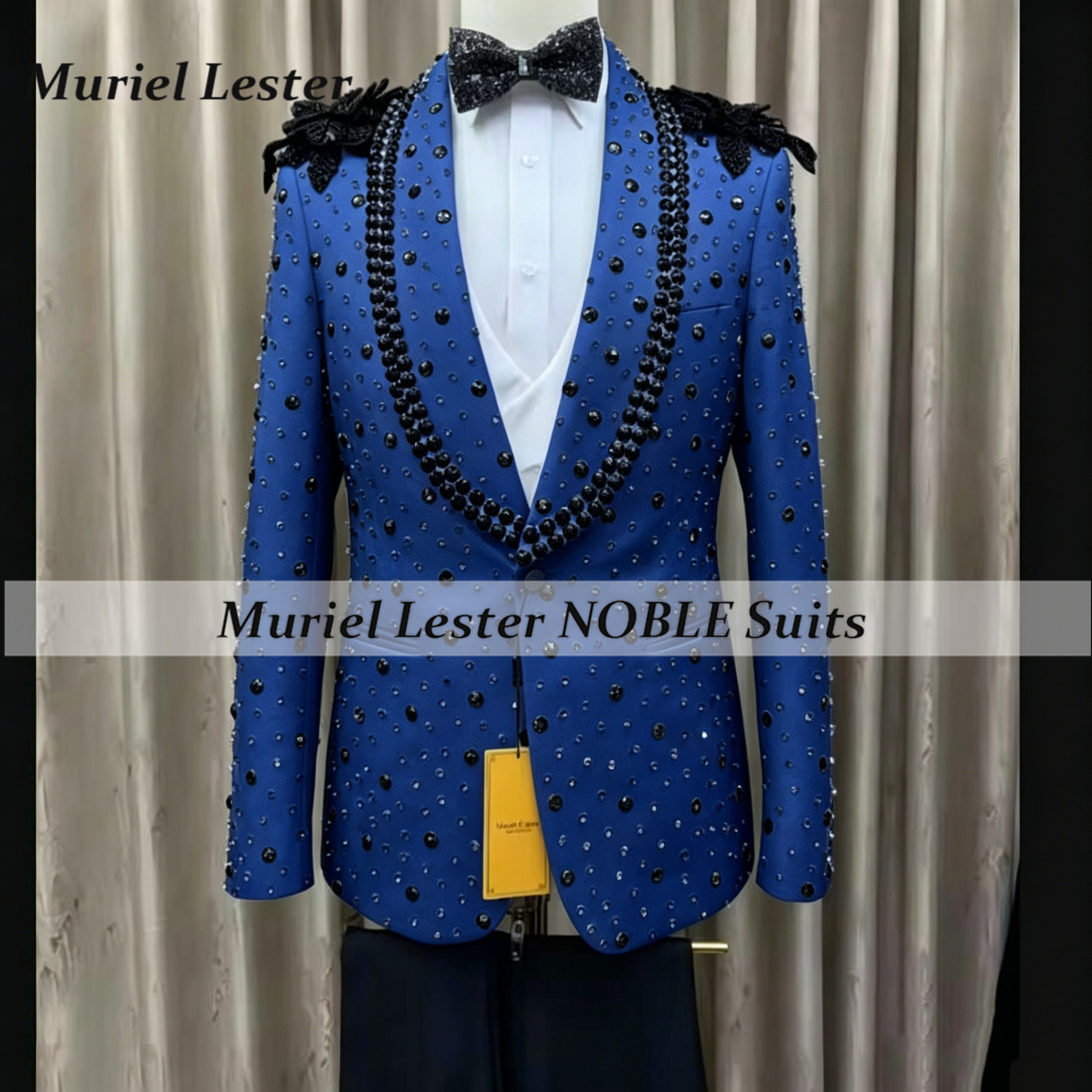 Luxury Rhinestone Beaded Suits - Men Grooming Outfit avis et prix