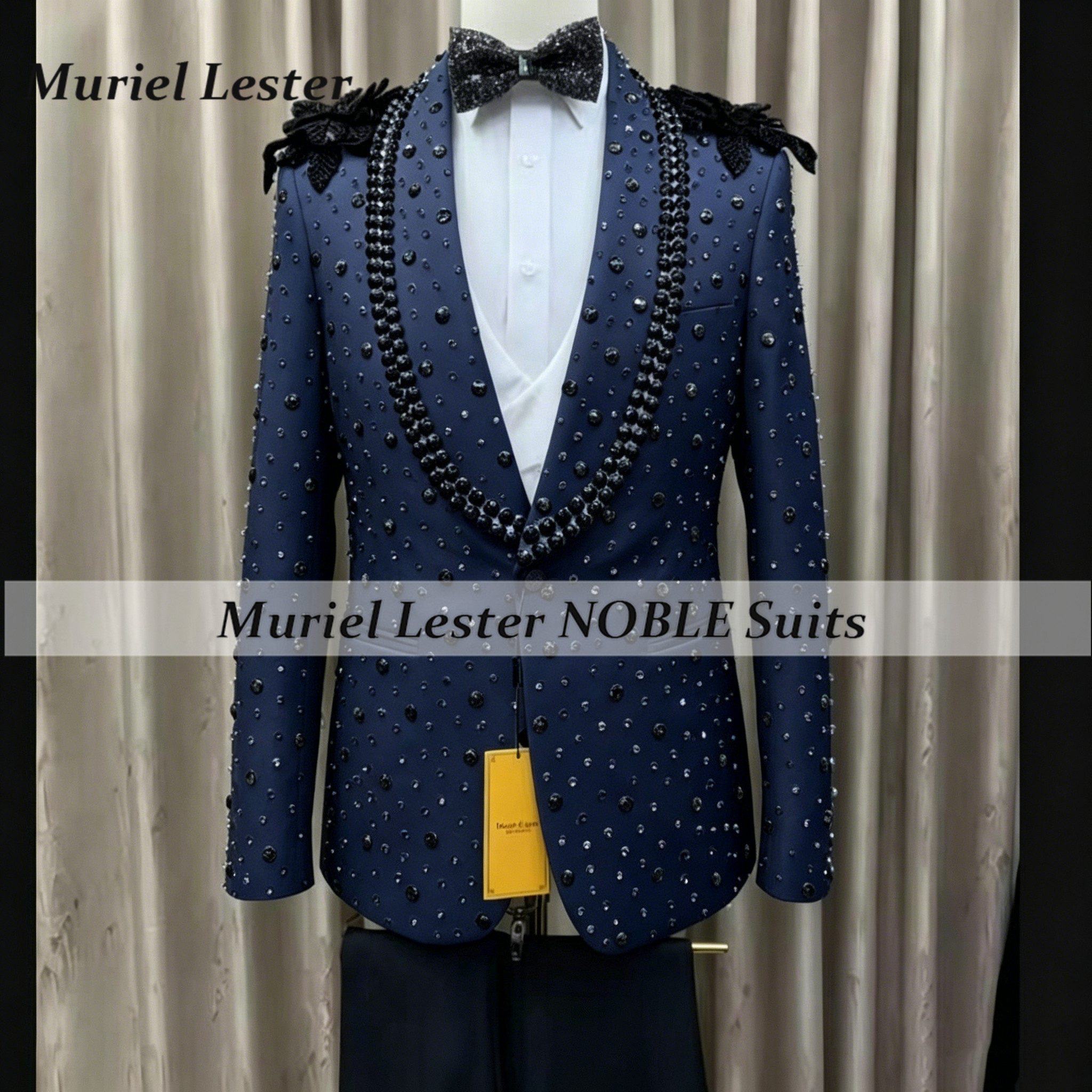 Luxury Rhinestone Beaded Suits - Men Grooming Outfit avis et prix