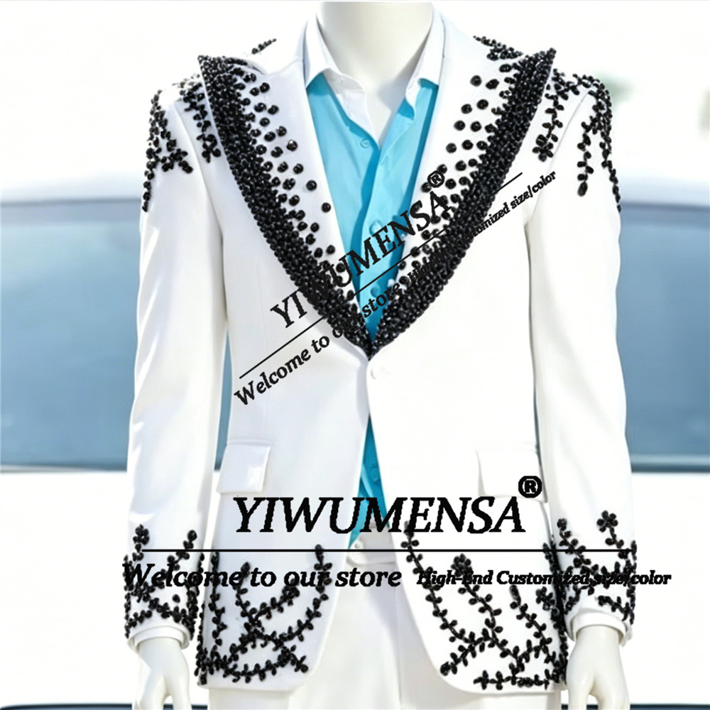 Male Fashion Pearls Suits Men  - Men Grooming Outfit avis et prix