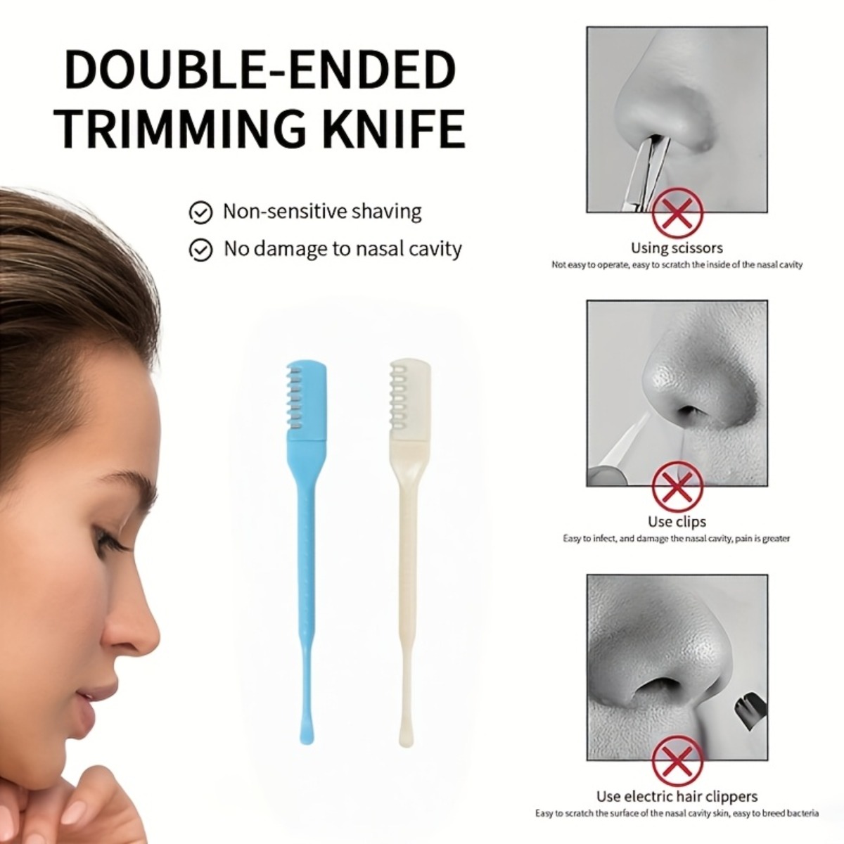 Premium 2‑Pack Dual‑Head Nose  - Men'S Grooming Eyebrow Trimming avis et prix