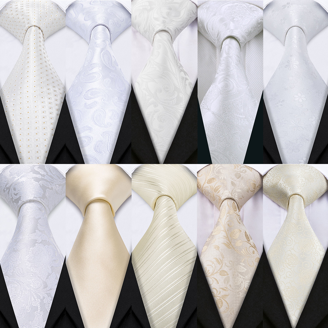 Fashion Silk White Mens Weddin - Men'S Grooming Set Gift avis et prix