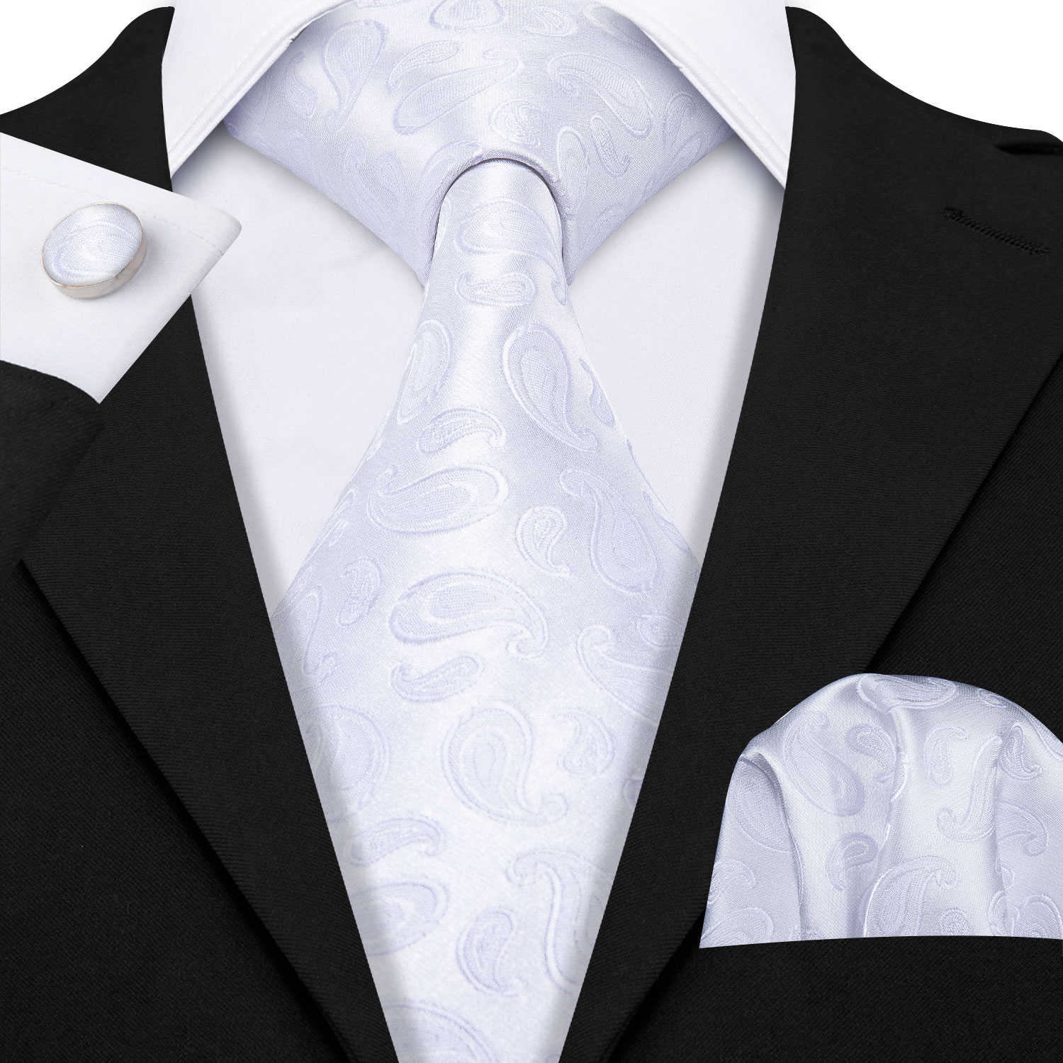 Fashion Silk White Mens Weddin - Men'S Grooming Set Gift avis et prix