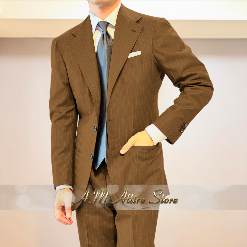 Premium men's suit gray stripe - Men Grooming Outfit avis et prix