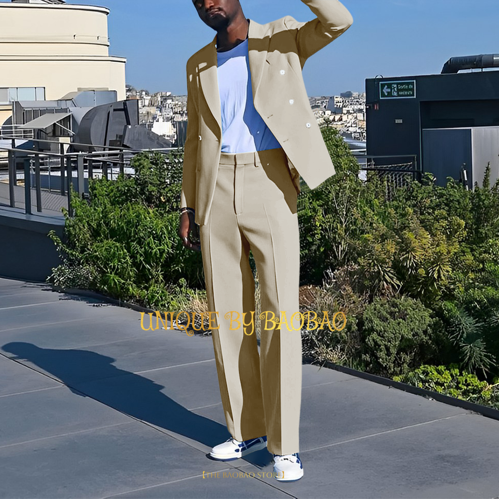 Lake Blue Men 2-piece Suit Dou - Men Grooming Outfit avis et prix