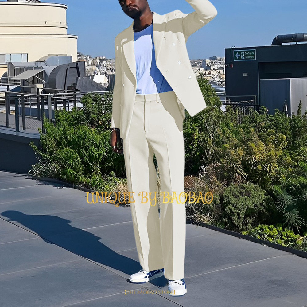 Lake Blue Men 2-piece Suit Dou - Men Grooming Outfit avis et prix