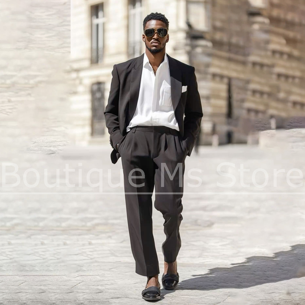 Dark Brown Men's Suit 2 Piece  - Men Grooming Outfit avis et prix