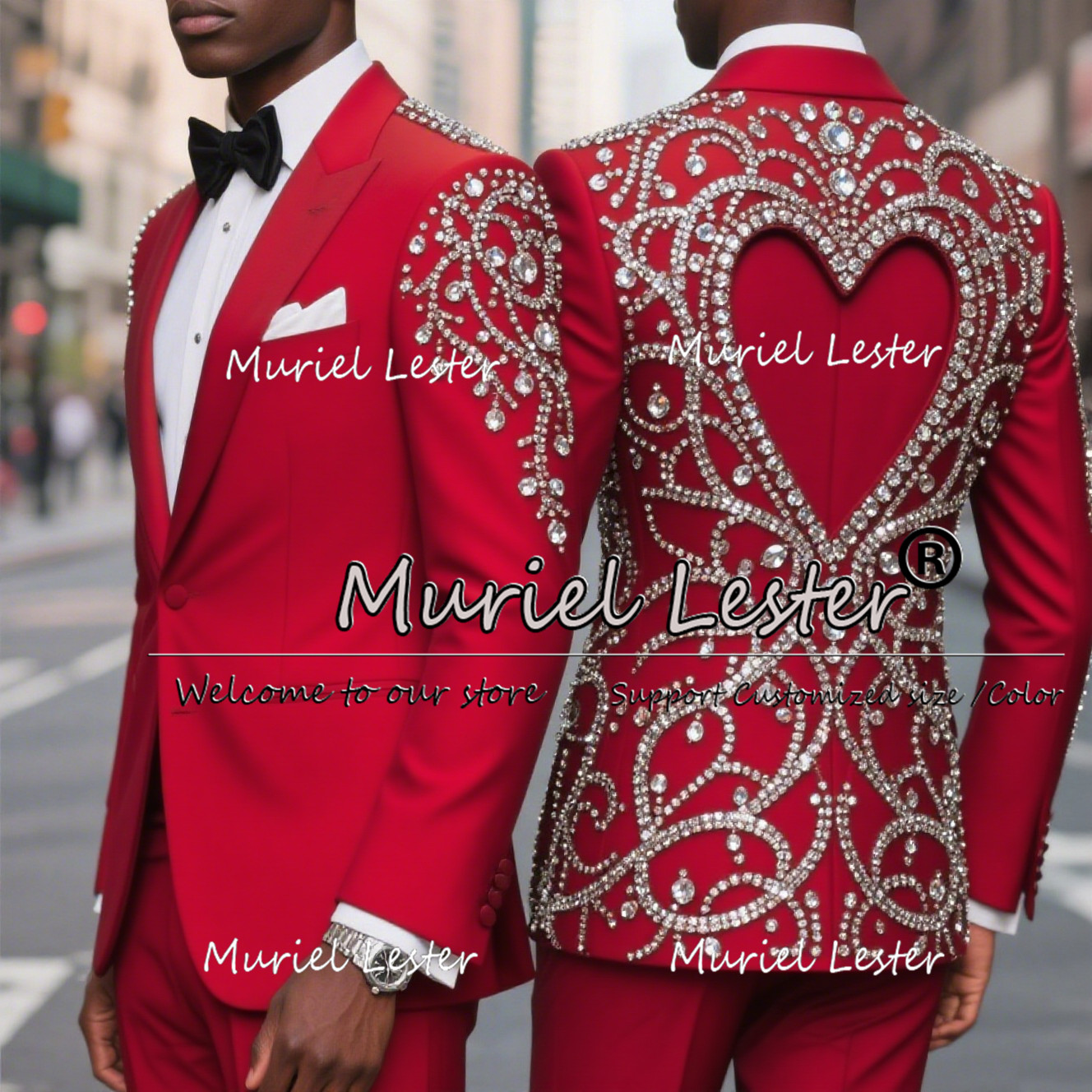 Luxury Beaded Stones Tuxedos S - Men Grooming Outfit avis et prix