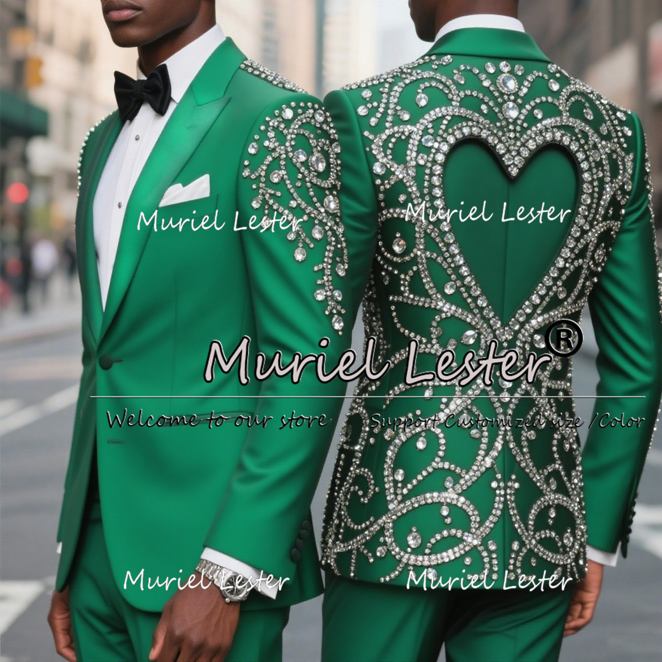 Luxury Beaded Stones Tuxedos S - Men Grooming Outfit avis et prix