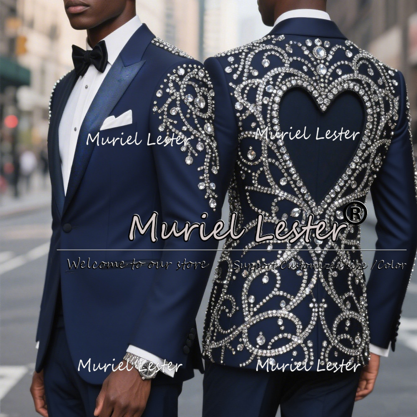 Luxury Beaded Stones Tuxedos S - Men Grooming Outfit avis et prix
