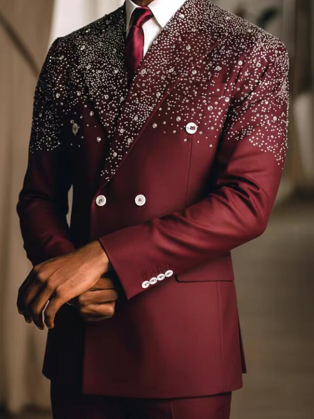 Exclusive Beading Crystals Sui - Men Grooming Outfit avis et prix